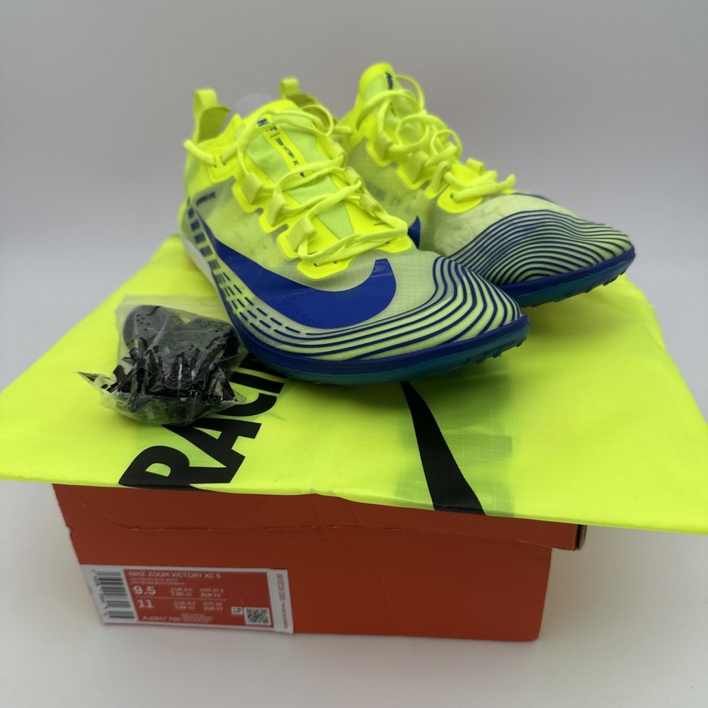 Nike Zoom Victory XC 5 Volt Blue Unisex Track spikes Men's Sz 9.5 AJ0847-700 NIB